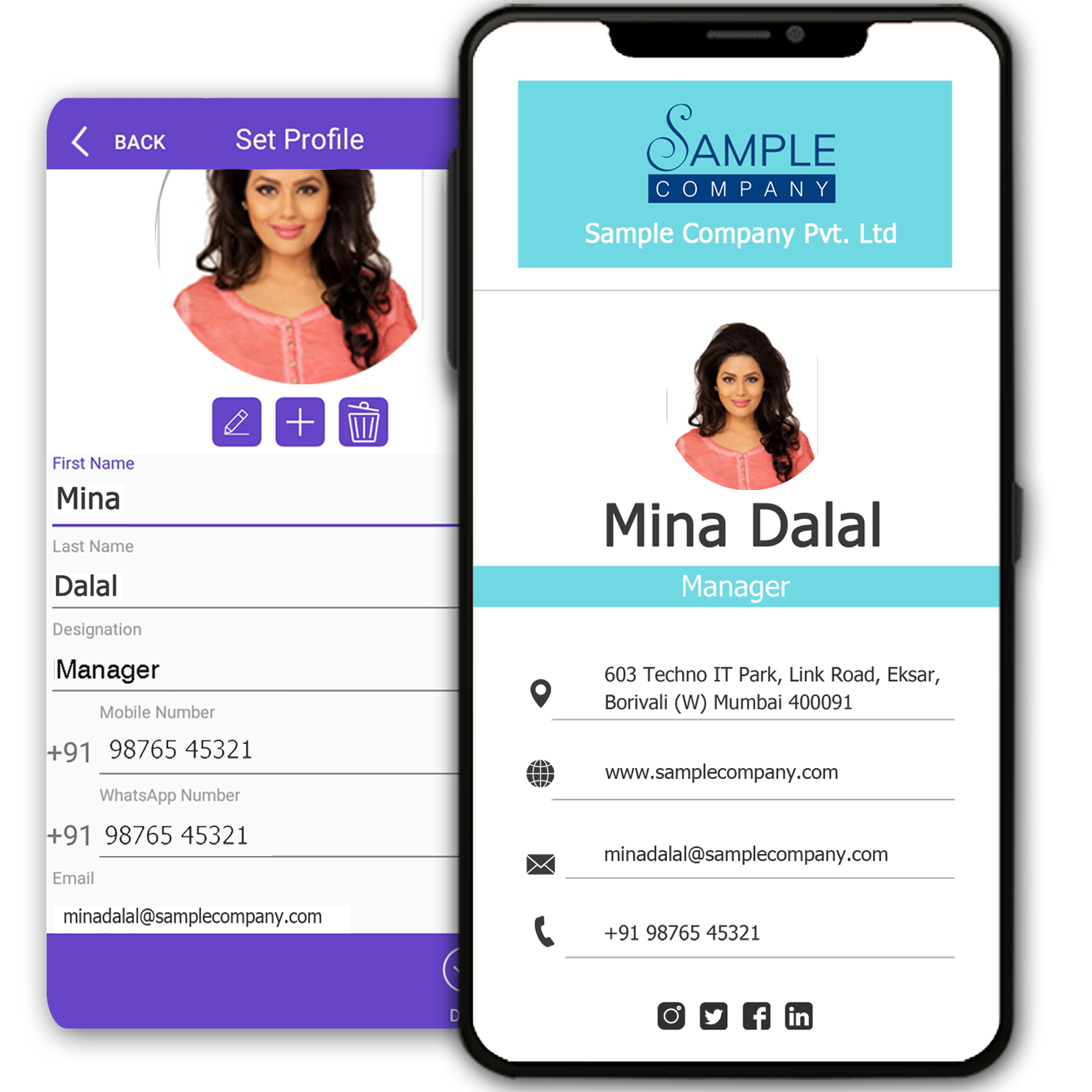 Digital Business Card maker by VistaShopee App